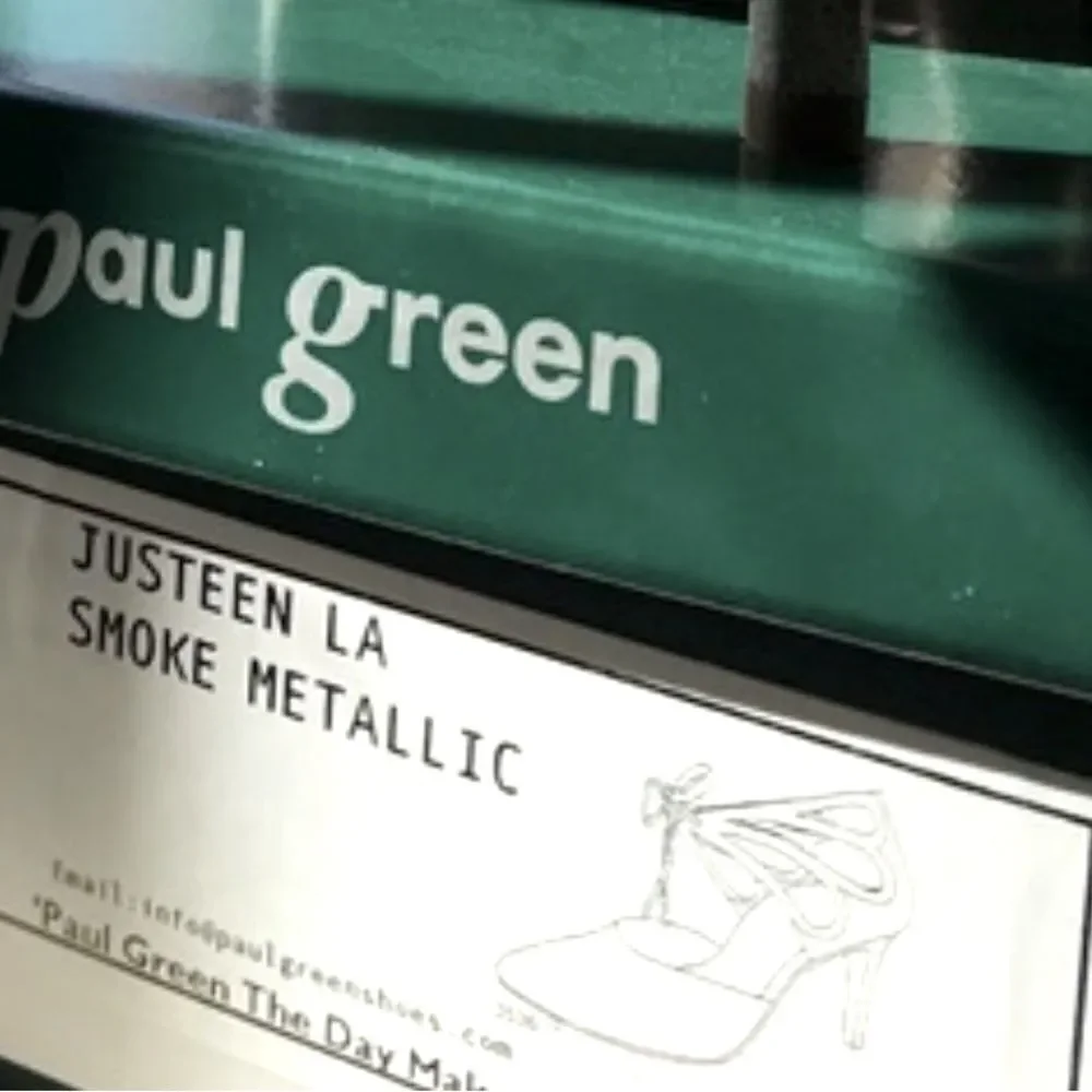 Paul Green Justine Ghillie d’Orsay Pumps Smoke Metallic Size 6 UK US 8.5